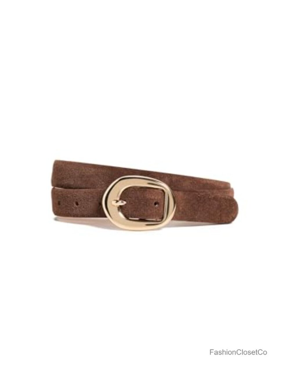 Greyson Mini Suede Belt with Polished Gold-Tone Buckle
